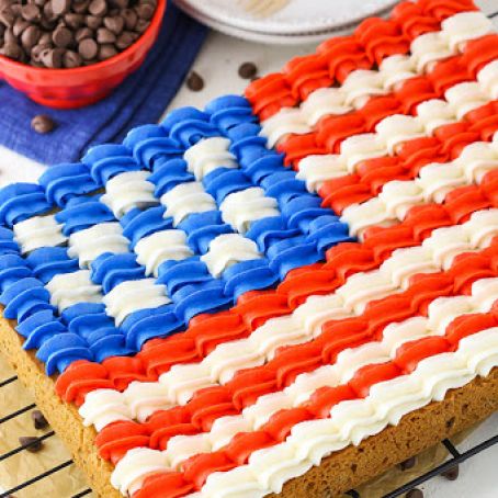 Flag Chocolate Chip Cookie Cake
